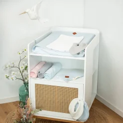 Sevira Kids Housse de matelas à langer Nid d'abeille