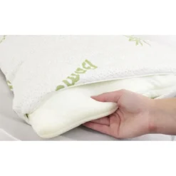 Herzberg Housse d'oreiller en bambou 50x76cm HG5076BMC-H