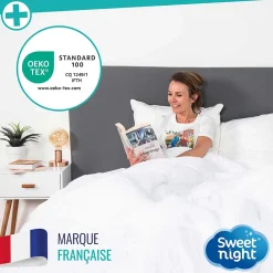 Sweetnight Housse intégrale matelas - Anti-Punaise de lit - Fermeture à glissière - Sans traitement chimique - Ep. Jusqu'à 25 cm Outlet