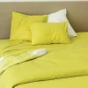 Toison d'Or Housse Pour Edredon en Coton Lavé (80x200 cm - Jaune)