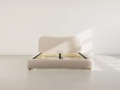 Best Mobilier Hugo - lit coffre - 160x200 cm - en velours texturé - Online
