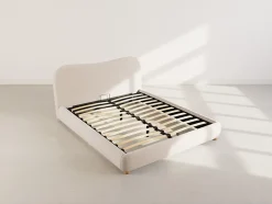 Best Mobilier Hugo - lit coffre - 160x200 cm - en velours texturé - Online