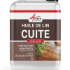 Arcane Industries Huile de lin cuite pour entretien des bois, parquets, meubles, terrasse, pierres naturelles - 5 L -