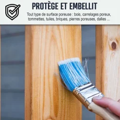 Arcane Industries Huile de lin naturelle pour bois intérieur, extérieur, terrasse, parquet, - 1 L -
