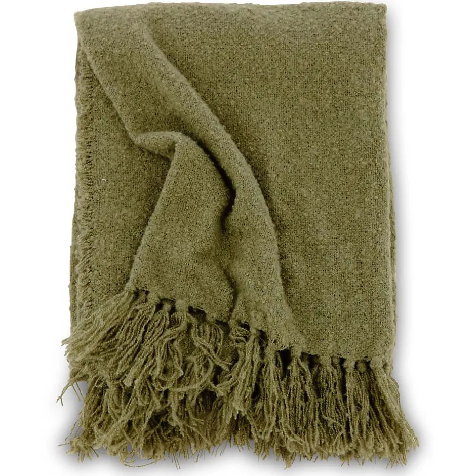 Venture Home Jeté de canapé en polyester avec pampilles Stanly 170x130 cm Vert