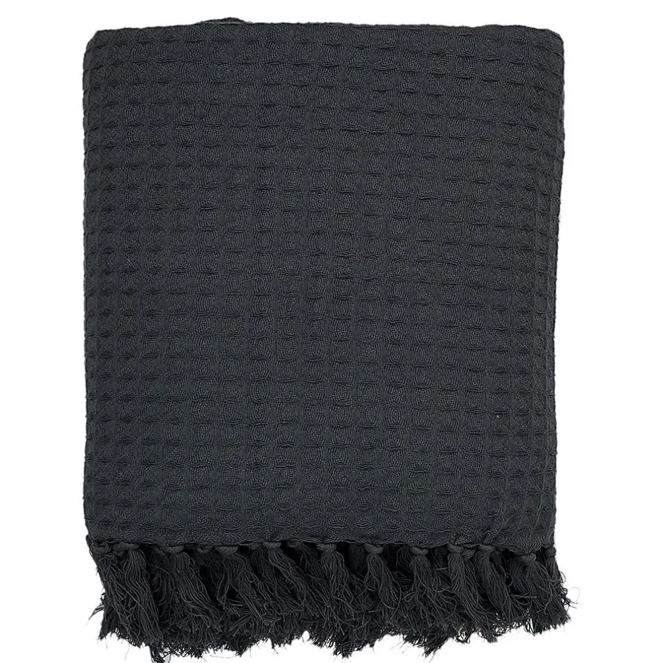 The Home Deco Factory Jeté de canapé gaufré 170x250 cm anthracite