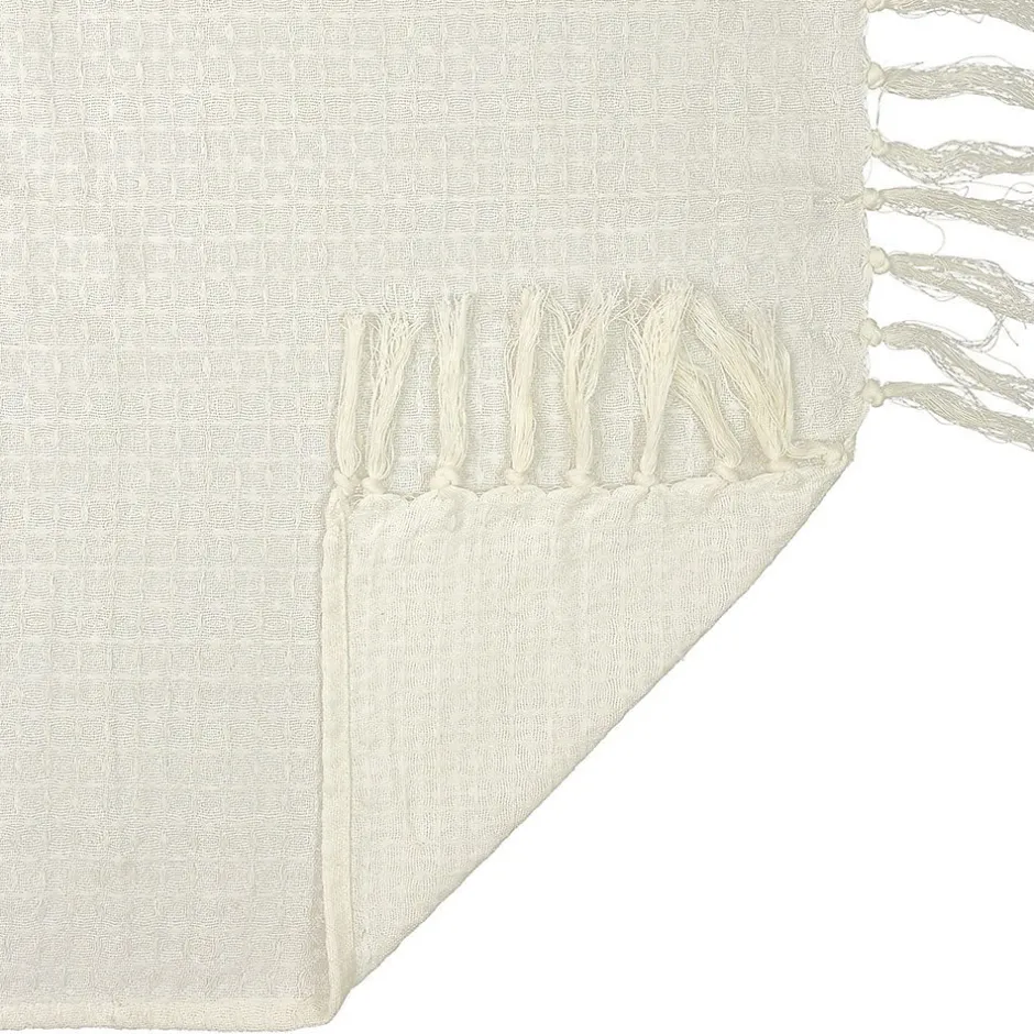 The Home Deco Factory Jeté de canapé gaufré 170x250 cm ivoire