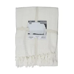 The Home Deco Factory Jeté de canapé gaufré 170x250 cm ivoire