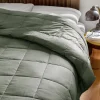 Jeté de lit - Effet duvet (160x240 cm - Kaki) New