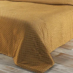 Linder Jeté de lit à petits pompons (250x260 cm - Cuivre)