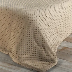 Linder Jeté de lit à petits pompons (250x260 cm - Beige) Outlet