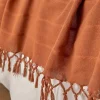 Atmosphera Créateur D'Intérieur Jeté de lit Anjali 220x160 terracotta en coton - Atmosphera Sale