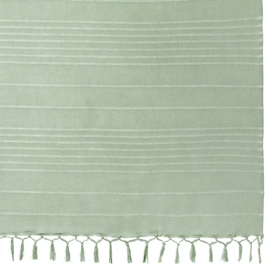 Atmosphera Créateur D'Intérieur Jeté de lit Anjali 220x160 vert céladon en coton - Atmosphera