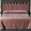 Linder Jeté de lit aspect velours (180x240 cm - Rose Clair) Outlet