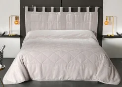 Linder Jeté de lit aspect velours (180x240 cm - Beige)