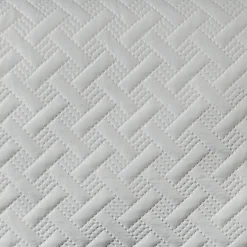 Linder Jeté de lit aux formes géométriques surpiquées (230x250 cm - Ecru)