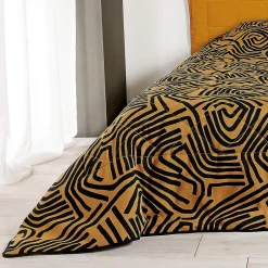 Linder Jeté de lit avec des impressions ethniques (240x260 cm - Orange)