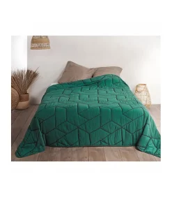 Linder Jeté de lit "Calisson" - 230x250cm - Vert emeraude