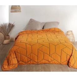 Linder Jeté de lit Calisson (250x260 cm - Orange)