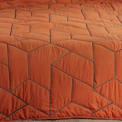 Linder Jeté de lit Calisson (250x260 cm - Orange)