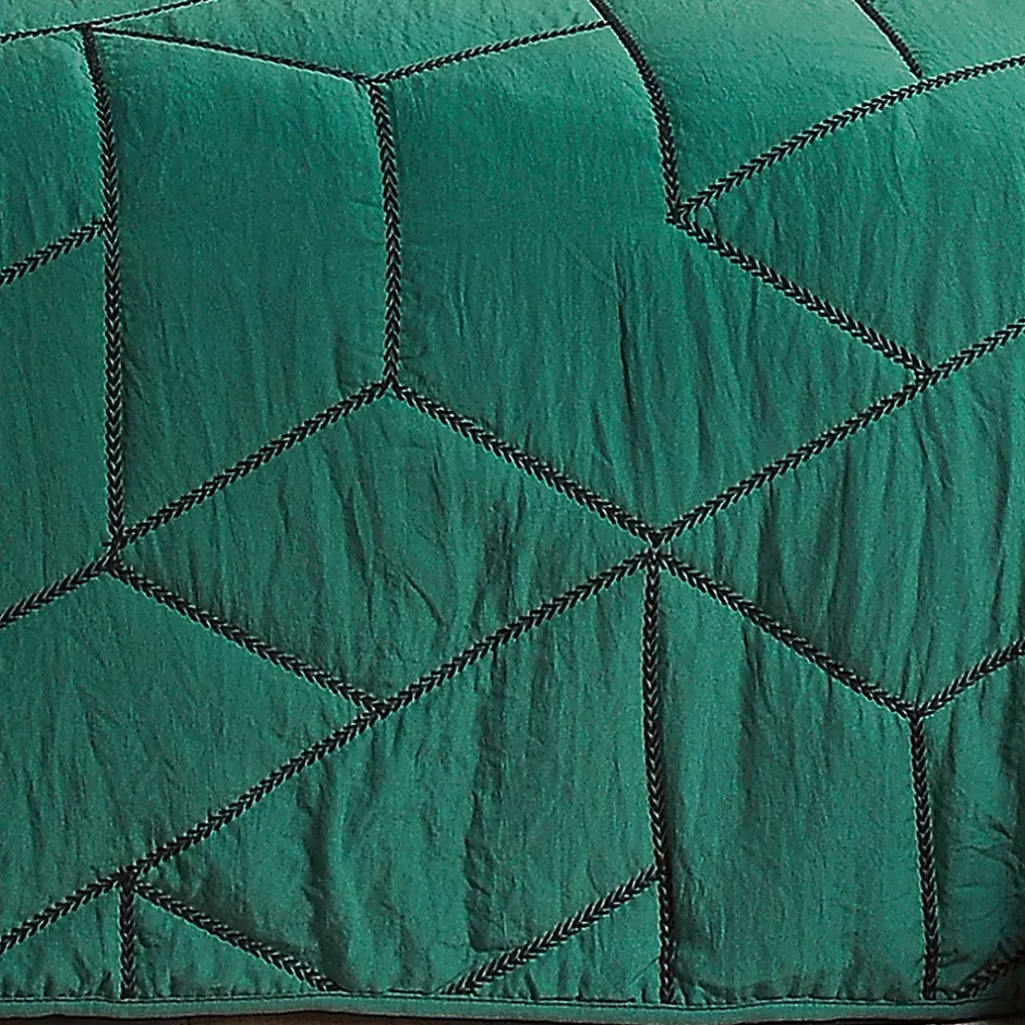 Linder Jeté de lit Calisson (150x200 cm - Vert emeraude) Best