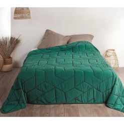 Linder Jeté de lit Calisson (150x200 cm - Vert emeraude) Best