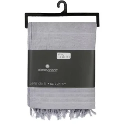 Atmosphera Créateur D'Intérieur Jeté de lit en coton - gris clair 160x220 cm - Atmosphera Online
