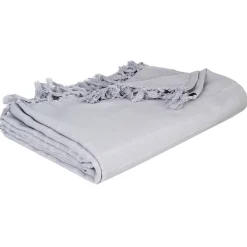 Atmosphera Créateur D'Intérieur Jeté de lit en coton - gris clair 160x220 cm - Atmosphera Online