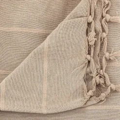 Atmosphera Créateur D'Intérieur Jeté de lit en coton - lin 160x220 cm - Atmosphera