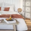 Atmosphera Créateur D'Intérieur Jeté de lit Inca en coton tufté - terracotta 130x180 cm - Atmosphera Outlet