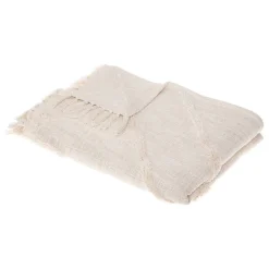 Atmosphera Créateur D'Intérieur Jeté de lit Inca en coton tufté - ivoire 130x180 cm - Atmosphera Best