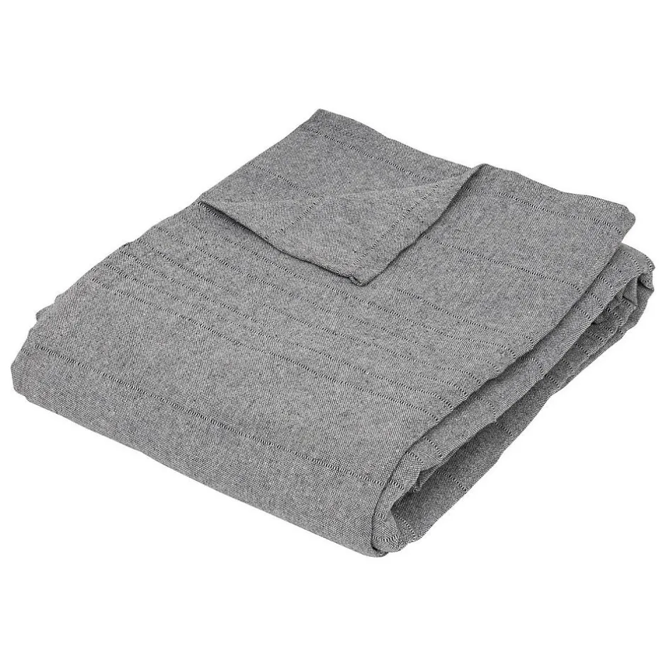 Atmosphera Créateur D'Intérieur Jeté de lit Pollie coton 150x200cm- Gris- Atmosphera Best