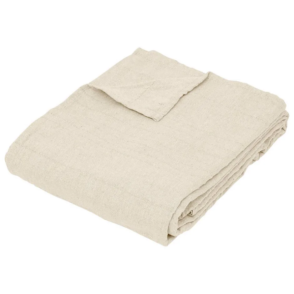 Atmosphera Créateur D'Intérieur Jeté de lit Pollie coton 220x240cm- Beige- Atmosphera Online