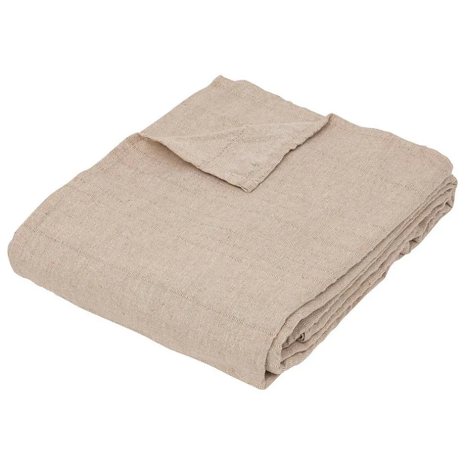 Atmosphera Créateur D'Intérieur Jeté de lit Pollie coton 220x240cm- Beige- Atmosphera Best