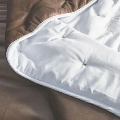 Toison d'Or Jeté de lit réversible en velours et microfibre (150x200 cm - Taupe)