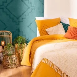 Atmosphera Créateur D'Intérieur Jeté de lit Shine en coton & lurex - ivoire 130x180 cm - Atmosphera