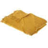 Atmosphera Créateur D'Intérieur Jeté de lit tufté Inca 130x180 ocre coton
