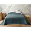 Linder Jeté de lit uni 100% polyester "Hawai" - 180x240cm - Bleu marine Online