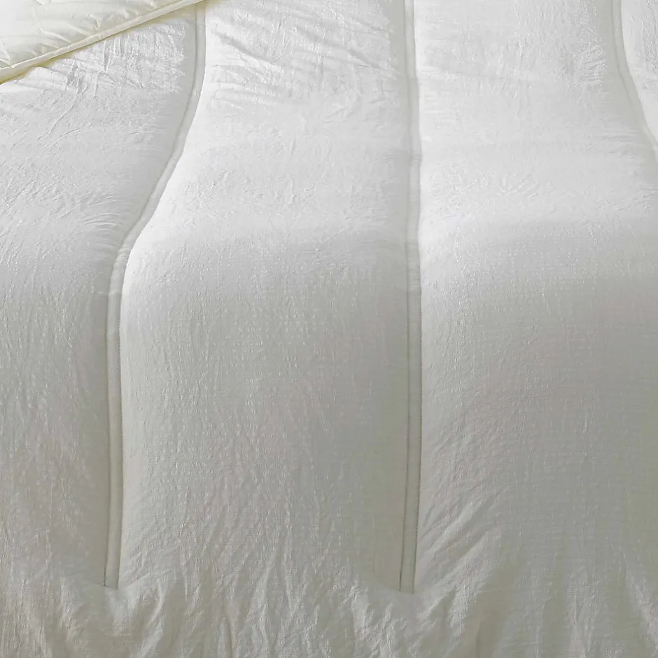 Linder Jeté de lit uni (240x260 cm - Crème)