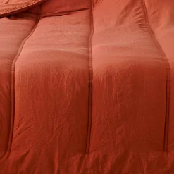 Linder Jeté de lit uni (230x250 cm - Terracotta)