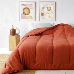 Linder Jeté de lit uni (240x260 cm - Terracotta)