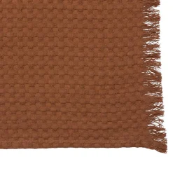 Atmosphera Créateur D'Intérieur Jeté de lit Widdy coton 130x180cm rose terracotta - Atmosphera