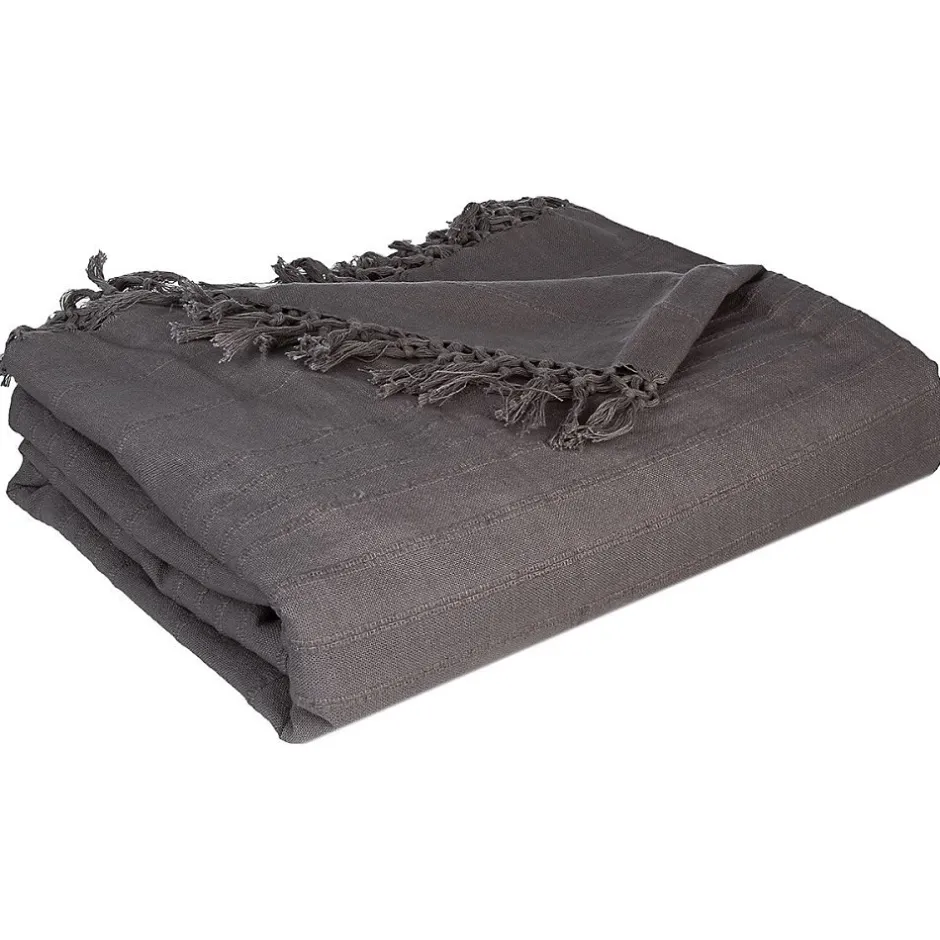Atmosphera Créateur D'Intérieur Jeté de lit 230x250 gris coton