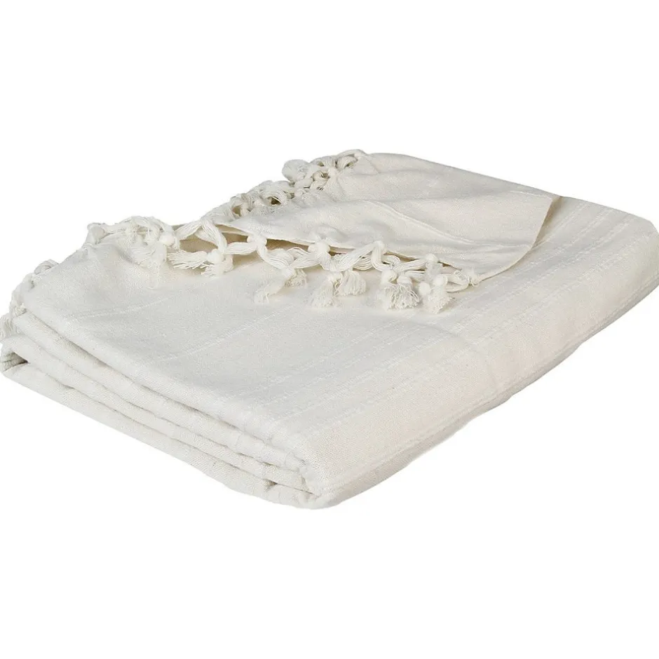 Atmosphera Créateur D'Intérieur Jeté de lit 160x220 ivoire coton