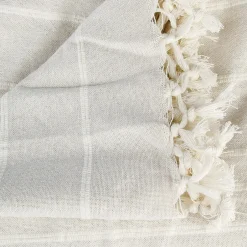 Atmosphera Créateur D'Intérieur Jeté de lit 230x250 ivoire coton Clearance