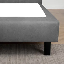 Bellecour Jeu de 4 pieds de lit carrés en bois Noirs Hauteur 10 cm Online