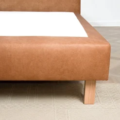 Bellecour Jeu de 4 pieds de lit carrés en bois Hauteur 15 cm