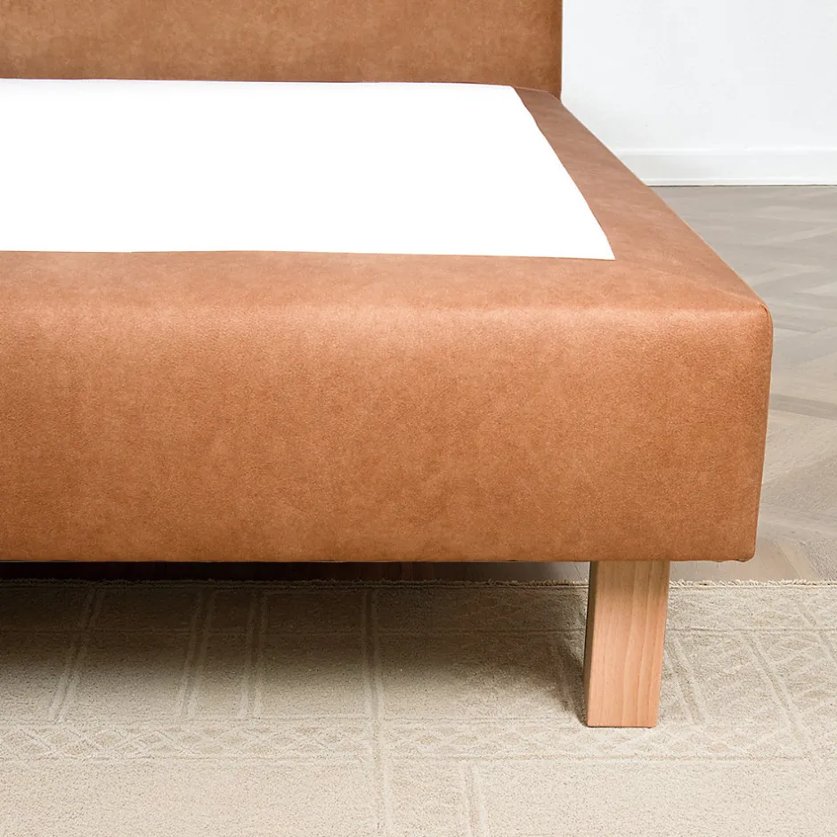 Bellecour Jeu de 4 pieds de lit carrés en bois Hauteur 15 cm