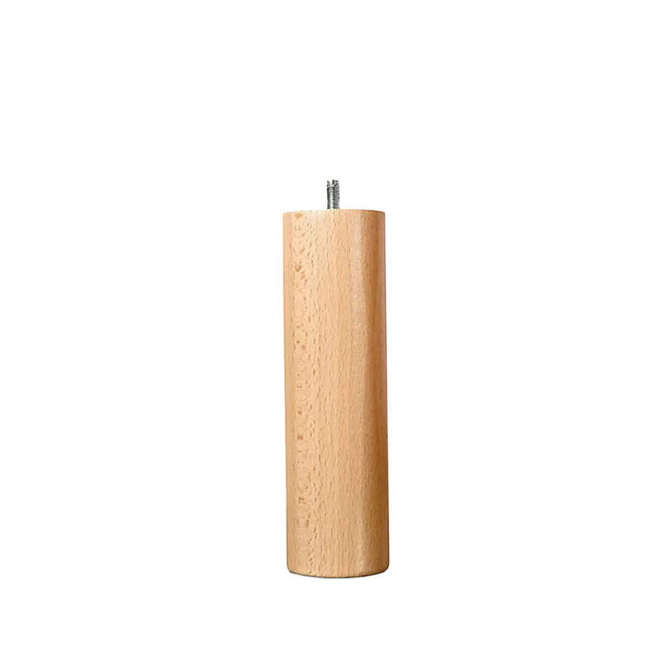 Bellecour Jeu de pieds de lit cylindriques en bois Hauteur 25 cm (lot de 4)