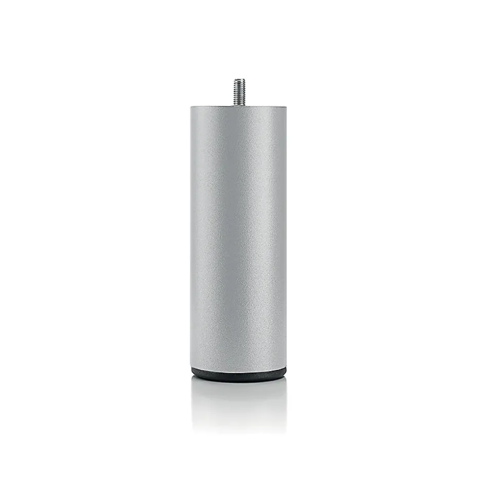 Bellecour Jeu de pieds de lit cylindriques Hauteur 16 cm (2 lumineux + 2 métal Gris)